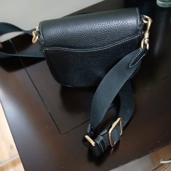 Amelia Mini Coach Black Leather Crossbody Bag - Picture 3 of 5